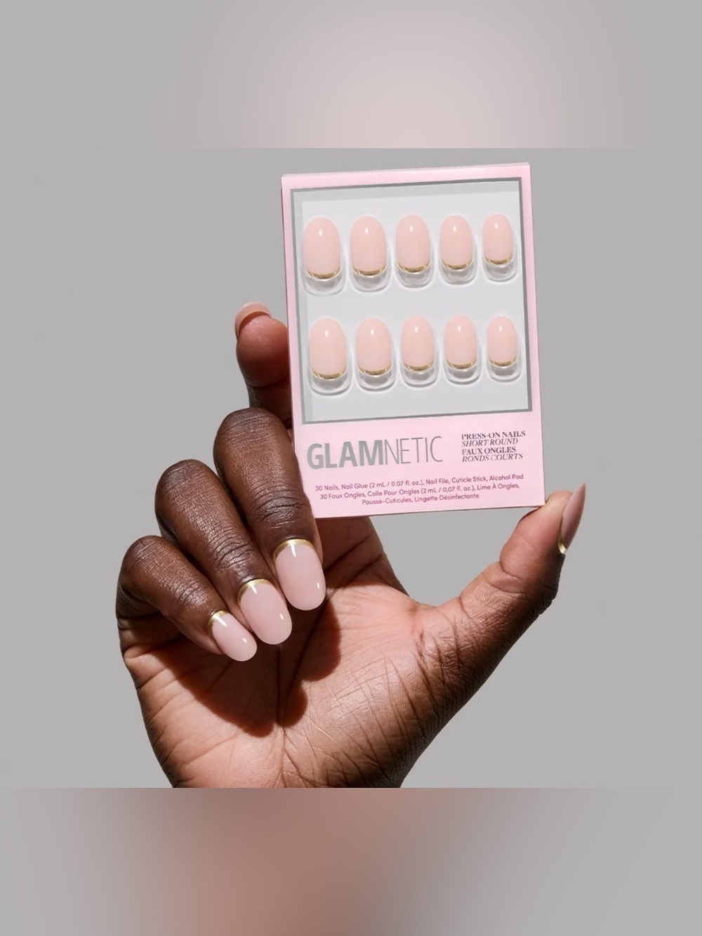 Glamnetic GOAL DIGGER short round press on nails NIB
